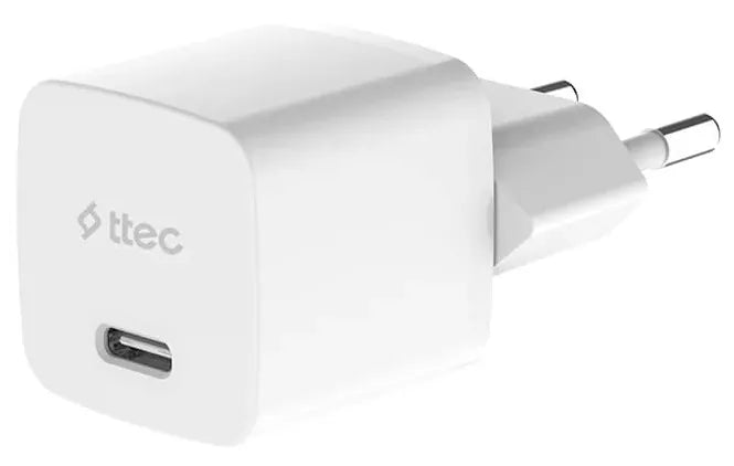 ადაპტერი - Ttec SmartCharger GAN 20W PD Travel Fast Charger White 2SCG20B