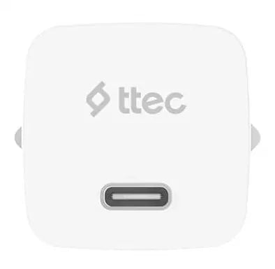 ადაპტერი - Ttec SmartCharger GAN 20W PD Travel Fast Charger White 2SCG20B