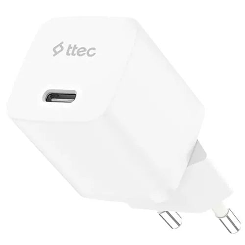 ადაპტერი - Ttec SmartCharger GAN 20W PD Travel Fast Charger White 2SCG20B