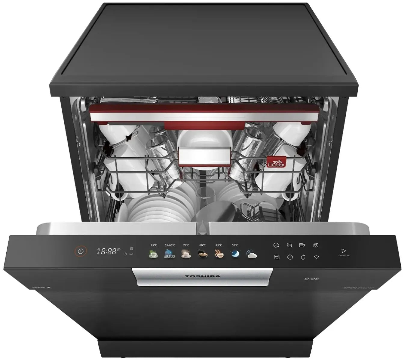 ჭურჭლის სარეცხი მანქანა TOSHIBA DW-16F1(BS)-CIS